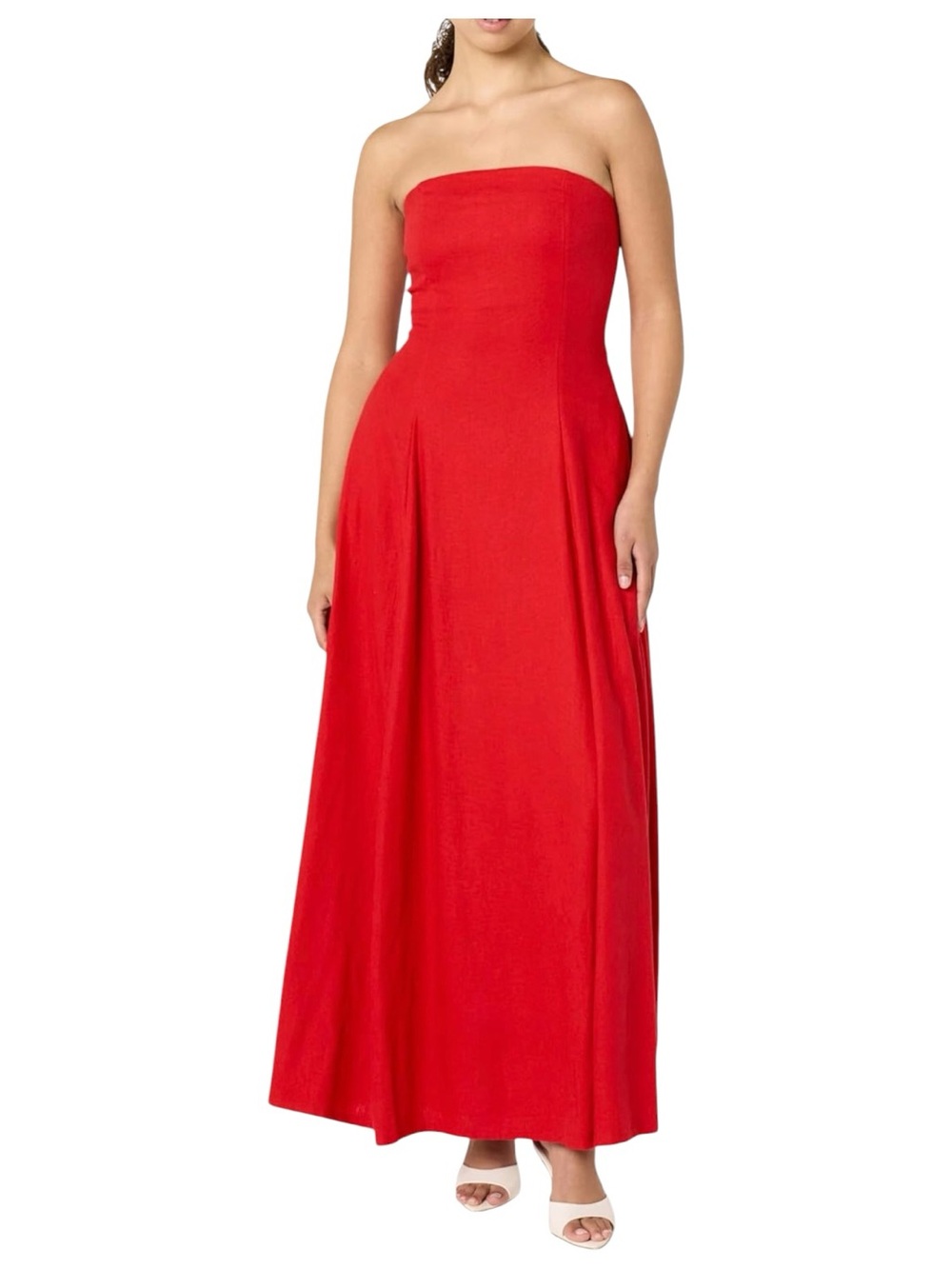 Strapless Red Maxi Dress